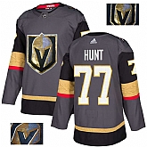 Vegas Golden Knights 77 Brad Hunt Gray With Special Glittery Logo Adidas Jersey,baseball caps,new era cap wholesale,wholesale hats