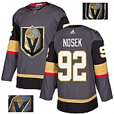 Vegas Golden Knights 92 Tomas Nosek Gray With Special Glittery Logo Adidas Jersey,baseball caps,new era cap wholesale,wholesale hats