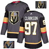 Vegas Golden Knights 97 David Clarkson Gray With Special Glittery Logo Adidas Jersey,baseball caps,new era cap wholesale,wholesale hats