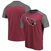 Arizona Cardinals NFL Pro Line by Fanatics Branded Iconic Color Block T-Shirt Cardinal Heathered Gray,baseball caps,new era cap wholesale,wholesale hats