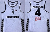 Besiktas 4 Allen Iverson White Basketball Stitched NBA Jersey,baseball caps,new era cap wholesale,wholesale hats