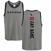Customized Men's Houston Texans NFL Pro Line by Fanatics Branded Personalized Backer Tri-Blend Tank Top - Ash,baseball caps,new era cap wholesale,wholesale hats