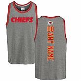 Customized Men's Kansas City Chiefs NFL Pro Line by Fanatics Branded Personalized Backer Tri-Blend Tank Top - Ash,baseball caps,new era cap wholesale,wholesale hats