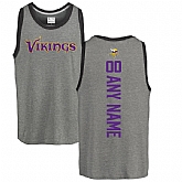Customized Men's Minnesota Vikings NFL Pro Line by Fanatics Branded Personalized Backer Tri-Blend Tank Top - Ash,baseball caps,new era cap wholesale,wholesale hats