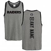 Customized Men's Oakland Raiders NFL Pro Line by Fanatics Branded Personalized Backer Tri-Blend Tank Top - Ash,baseball caps,new era cap wholesale,wholesale hats