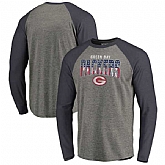Green Bay Packers NFL Pro Line by Fanatics Branded Freedom Long Sleeve Tri-Blend Raglan T-Shirt - Heathered Gray,baseball caps,new era cap wholesale,wholesale hats