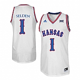 Kansas Jayhawks 1 Wayne Selden Jr. White Throwback College Basketball Jersey Dzhi,baseball caps,new era cap wholesale,wholesale hats