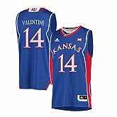 Kansas Jayhawks 14 Darnell Valentine Blue Throwback College Basketball Jersey Dzhi,baseball caps,new era cap wholesale,wholesale hats