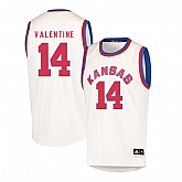 Kansas Jayhawks 14 Darnell Valentine Cream Throwback College Basketball Jersey Dzhi,baseball caps,new era cap wholesale,wholesale hats