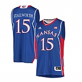 Kansas Jayhawks 15 Bud Stallworth Blue Throwback College Basketball Jersey Dzhi,baseball caps,new era cap wholesale,wholesale hats