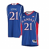 Kansas Jayhawks 21 Clay Young Blue Throwback College Basketball Jersey Dzhi,baseball caps,new era cap wholesale,wholesale hats