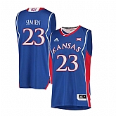 Kansas Jayhawks 23 Wayne Simien Blue Throwback College Basketball Jersey Dzhi,baseball caps,new era cap wholesale,wholesale hats