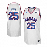 Kansas Jayhawks 25 Brandon Rush White Throwback College Basketball Jersey Dzhi,baseball caps,new era cap wholesale,wholesale hats