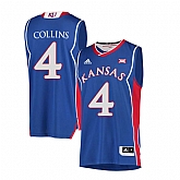 Kansas Jayhawks 4 Sherron Collins Blue Throwback College Basketball Jersey Dzhi,baseball caps,new era cap wholesale,wholesale hats