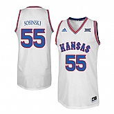 Kansas Jayhawks 55 Jame Sosinski White Throwback College Basketball Jersey Dzhi,baseball caps,new era cap wholesale,wholesale hats