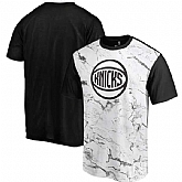 New York Knicks Marble Sublimated T Shirt White Black,baseball caps,new era cap wholesale,wholesale hats