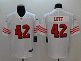 Nike 49ers 42 Ronnie Lott White Color Rush Vapor Untouchable Limited Jersey,baseball caps,new era cap wholesale,wholesale hats