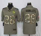 Nike Giants 26 Saquon Barkleyn Olive Vapor Salute To Service Limited Jersey,baseball caps,new era cap wholesale,wholesale hats