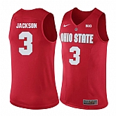 Ohio State Buckeyes 3 C.J. Jackson Red College Basketball Jersey Dzhi,baseball caps,new era cap wholesale,wholesale hats