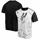 San Antonio Spurs Marble Sublimated T Shirt White Black,baseball caps,new era cap wholesale,wholesale hats