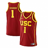 USC Trojans 1 Jordan Usher Red College Basketball Jersey Dzhi,baseball caps,new era cap wholesale,wholesale hats