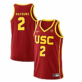 USC Trojans 2 Jonah Mathews Red College Basketball Jersey Dzhi,baseball caps,new era cap wholesale,wholesale hats