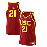 USC Trojans 21 Kurt Karis Red College Basketball Jersey Dzhi,baseball caps,new era cap wholesale,wholesale hats