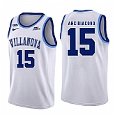 Villanova Wildcats 15 Ryan Arcidiacono White College Basketball Jersey Dzhi,baseball caps,new era cap wholesale,wholesale hats