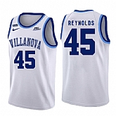 Villanova Wildcats 45 Darryl Reynolds White College Basketball Jersey Dzhi,baseball caps,new era cap wholesale,wholesale hats