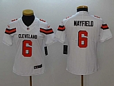 Women Nike Browns 6 Baker Mayfield White New Vapor Untouchable Player Limited Jersey,baseball caps,new era cap wholesale,wholesale hats