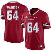 Arkansas Razorbacks 64 Travis Swanson Red College Football Jersey DingZhi,baseball caps,new era cap wholesale,wholesale hats