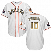 Astros 10 Yuli Gurriel White 2018 Gold Program Cool Base Jersey Dzhi,baseball caps,new era cap wholesale,wholesale hats