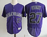 Colorado Rockies #27 Trevor Story Purple Flexbase Stitched Jersey Dzhi,baseball caps,new era cap wholesale,wholesale hats