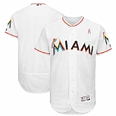 Marlins Blank White 2018 Mother's Day Flexbase Jersey Dzhi,baseball caps,new era cap wholesale,wholesale hats