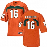 Miami Hurricanes 16 Evan Shirreffs Orange College Football Jersey DingZhi,baseball caps,new era cap wholesale,wholesale hats