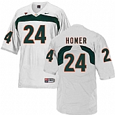 Miami Hurricanes 24 Travis Homer White College Football Jersey DingZhi,baseball caps,new era cap wholesale,wholesale hats