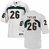 Miami Hurricanes 26 Sean Taylor White College Football Jersey DingZhi,baseball caps,new era cap wholesale,wholesale hats