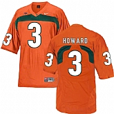 Miami Hurricanes 3 Tracy Howard Orange College Football Jersey DingZhi,baseball caps,new era cap wholesale,wholesale hats