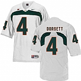 Miami Hurricanes 4 Phillip Dorsett White College Football Jersey DingZhi,baseball caps,new era cap wholesale,wholesale hats