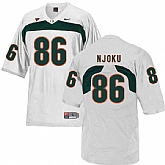 Miami Hurricanes 86 David Njoku White College Football Jersey DingZhi,baseball caps,new era cap wholesale,wholesale hats