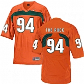 Miami Hurricanes 94 The Rock Orange College Football Jersey DingZhi,baseball caps,new era cap wholesale,wholesale hats