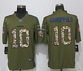 Nike 49ers 10 Jimmy Garoppolo Green Salute To Service Limited Jersey,baseball caps,new era cap wholesale,wholesale hats
