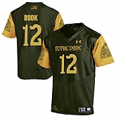 Notre Dame Fighting Irish 12 Ian Book Olive Green College Football Jersey DingZhi,baseball caps,new era cap wholesale,wholesale hats