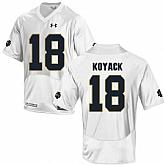 Notre Dame Fighting Irish 18 Ben Koyack White College Football Jersey DingZhi,baseball caps,new era cap wholesale,wholesale hats