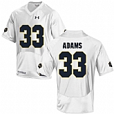 Notre Dame Fighting Irish 33 Josh Adams White College Football Jersey DingZhi,baseball caps,new era cap wholesale,wholesale hats