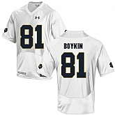 Notre Dame Fighting Irish 81 Miles Boykin White College Football Jersey DingZhi,baseball caps,new era cap wholesale,wholesale hats