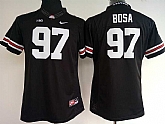 Ohio State Buckeyes 97 Joey Bosa Black Women College Football Jersey,baseball caps,new era cap wholesale,wholesale hats