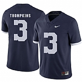 Penn State Nittany Lions 3 DeAndre Thompkins Navy College Football Jersey DingZhi,baseball caps,new era cap wholesale,wholesale hats