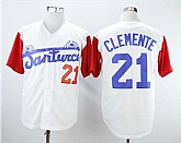 Puerto Rico Cangrejeros de Santurce 21 Roberto Clemente White Baseball Jerseys,baseball caps,new era cap wholesale,wholesale hats