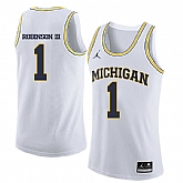 University of Michigan 1 Glenn Robinson III White College Basketball Jersey Dzhi,baseball caps,new era cap wholesale,wholesale hats